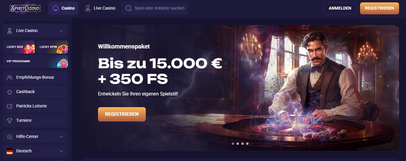 Willkommenspaket bis zu 15000 Euro und 350 Freispiele beanspruchen